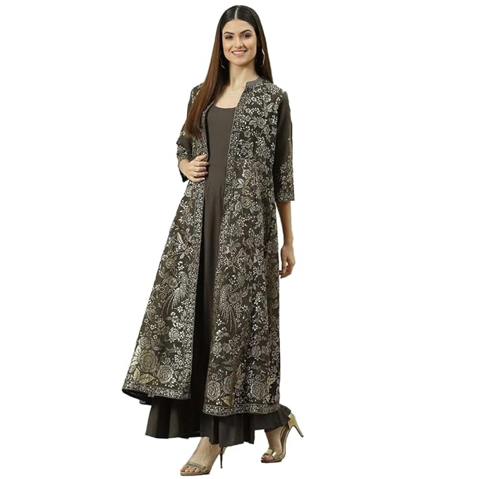 BIBA Solid Polyester Straight Fit Womens Kurta