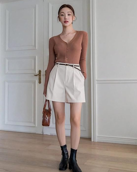 GRECIILOOKS Women’s Western Shorts – Trendy Knee Length Casual Bottoms | Relaxed Fit Summer Shorts for Girls & Women