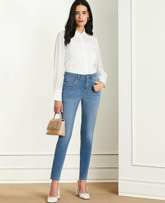 Symbol Premium Women's Skinny 4-Way Stretch Jeans (Mid Rise | Ankle Length | Desk-to-Dinner)