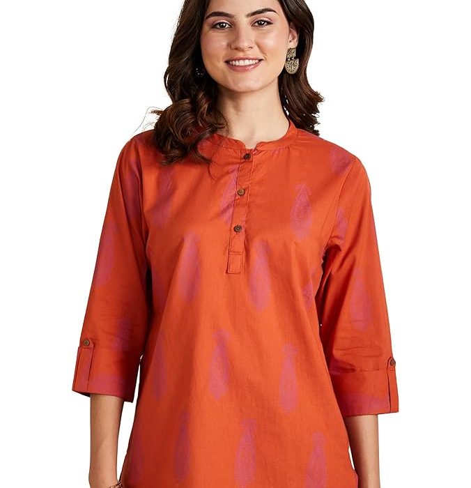 Amazon Brand - Myx Women's Cotton Regular Fit Casual Kurti