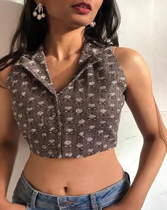 Leriya Fashion Floral Regular Fit Jeans Korean Trendi Western Tops for Women Stylish