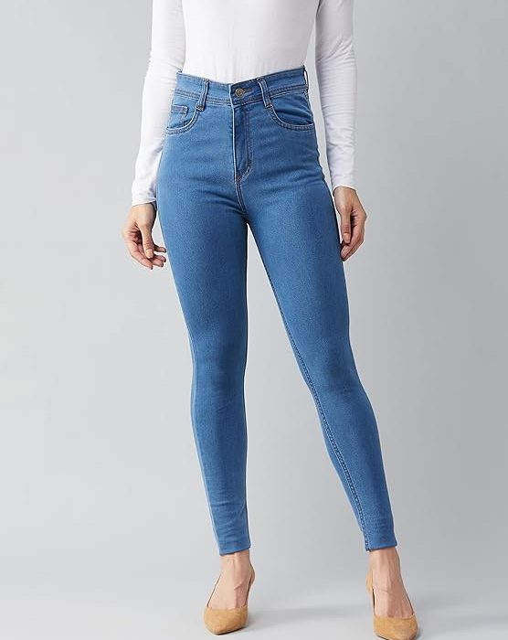 Miss Chase Women's Skinny Fit High/Mid Rise Regular Length Stretchable Denim (Plus Size) Jeans