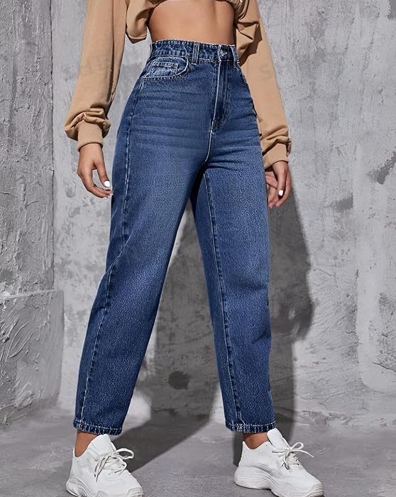 Ben Martin Women's Tapered Fit High Rise Jeans || Mom_Fit Jean'S